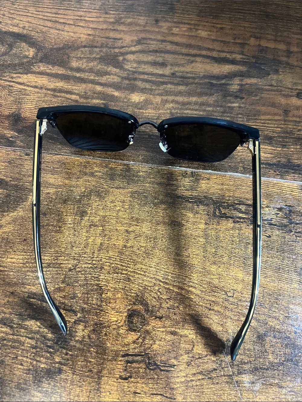 Gucci Black Sunglasses with Gold and Green Accents